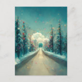 Logo Business Kerstlampjes Road Briefkaart (Voorkant)