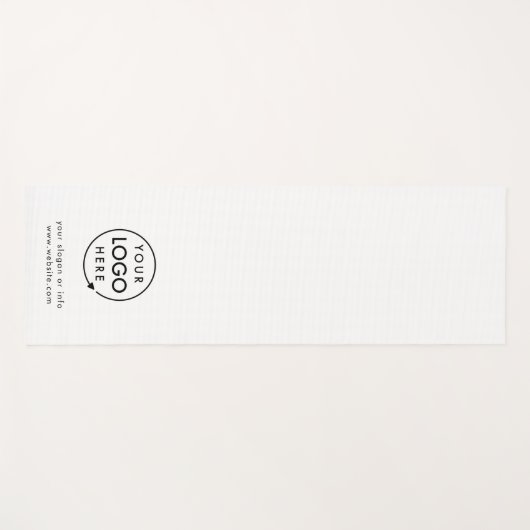 Logo Business Minimal Eenvoudig Wit Aangepast Yogamat (Voorkant (horizontaal))