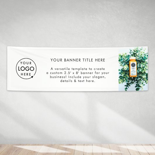 Logo Business | Minimalistisch modern fotowit 8' Spandoek