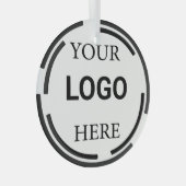 Logo Business Modern Minimale Design Glas Ornament (Voorkant Rechts)