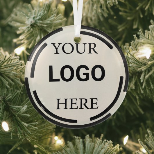 Logo Business Modern Minimale Design Glas Ornament (Insitu)