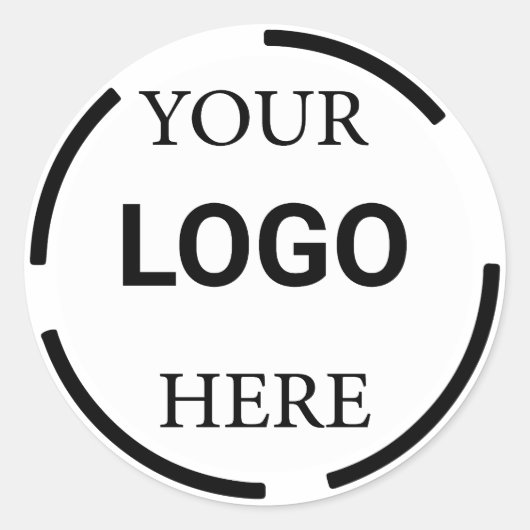 Logo Business Modern Minimale Design Ronde Sticker (Voorkant)