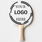 Logo Business Modern Minimale Design Tafeltennisbatje (Voorkant)