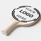 Logo Business Modern Minimale Design Tafeltennisbatje (Voorkant Gekanteld)