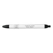Logo Business Name Sjabloon Promo White Zwarte Inkt Pen (Voorkant)