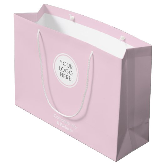 Logo business Pink Blush Corporate tas Groot Cadeauzakje (Achterkant Gekanteld)