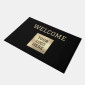 Logo Business Promotie Modern Bedrijf Zwart Deurmat (Schuin)