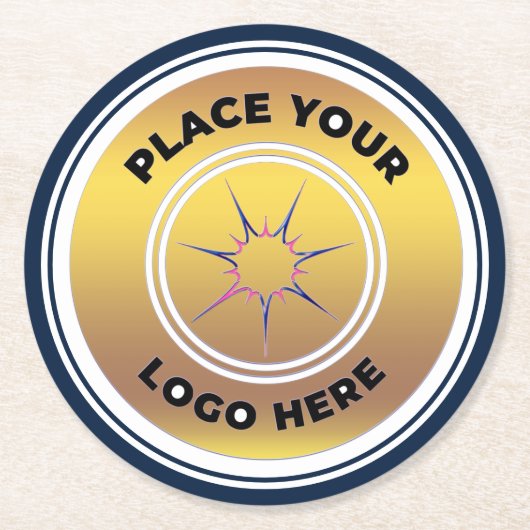 Logo Business Promotion Custom Ronde Kartonnen Onderzetter (Voorkant)