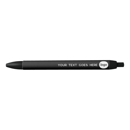 Logo Business Promotion Zwarte Inkt Pen (Voorkant)