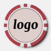 Logo Business Promotional Branding Blush Pink Poker Chips (Voorkant)