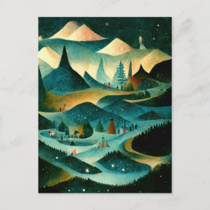 Logo Business Retro-kerstdal-Briefkaart Briefkaart