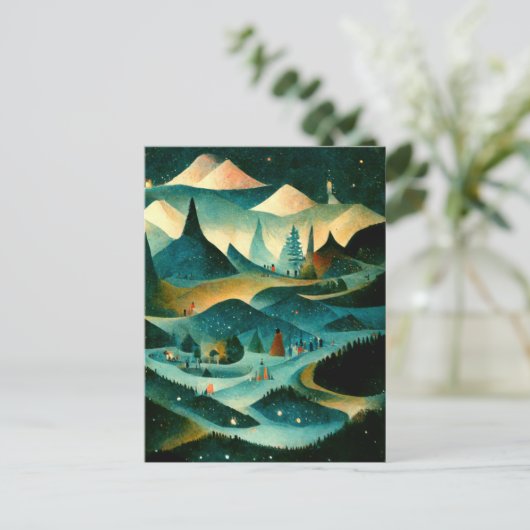 Logo Business Retro-kerstdal-Briefkaart Briefkaart (Staand voorkant)