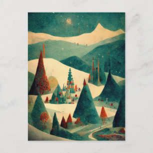 Logo Business Retro-kerstdal-Briefkaart Briefkaart