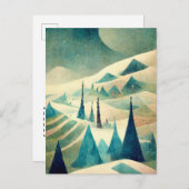 Logo Business Retro-kerstdal-Briefkaart Briefkaart (Voorkant / Achterkant)