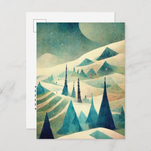 Logo Business Retro-kerstdal-Briefkaart Briefkaart (Voorkant / Achterkant)