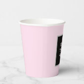 Logo Business Roze Minimalistisch Bedrijf Papieren Bekers (Rechts)