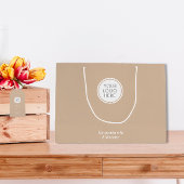 Logo Business Stijlvol Beige Corporate Groot Cadeauzakje
