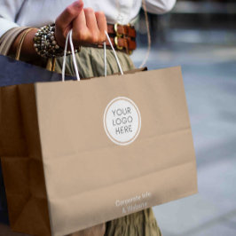 Logo Business Stijlvol Beige Corporate Groot Cadeauzakje