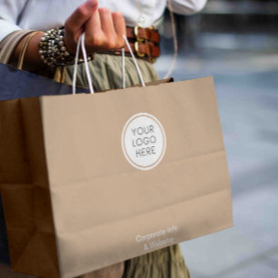 Logo Business Stijlvol Beige Corporate Groot Cadeauzakje