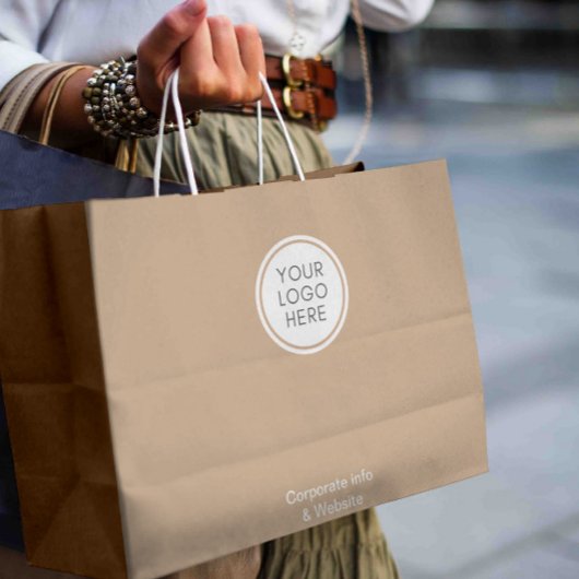 Logo Business Stijlvol Beige Corporate Groot Cadeauzakje