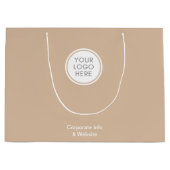 Logo Business Stijlvol Beige Corporate Groot Cadeauzakje (Voorkant)