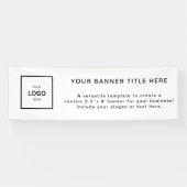 Logo Business | White Simple Minimalist Modern 8' Spandoek (Horizontaal)