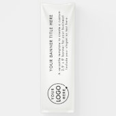 Logo Business | White Simple Minimalist Modern 8' Spandoek (Verticaal)