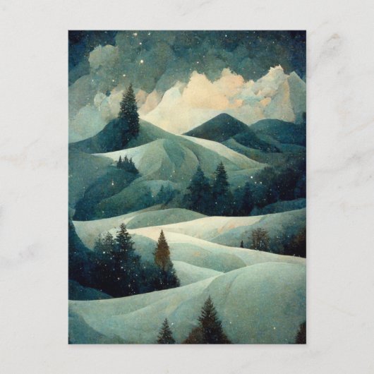 Logo Business Winter Scene Kerstmis Briefkaart (Voorkant)