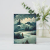 Logo Business Winter Scene Kerstmis Briefkaart (Staand voorkant)