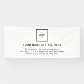 Logo Business | Witte Eenvoudige Minimalistische M Spandoek