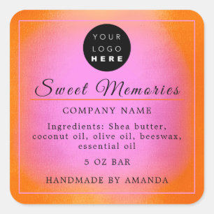 Logo Butter Cosmetic Soap Product Label Elegant