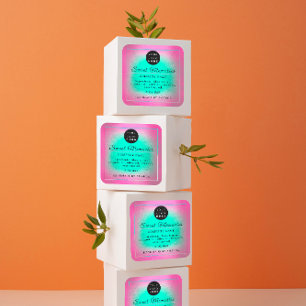 Logo Butter Cosmetic Soap Product Label Roze Mint