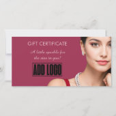 Logo Cadeaubon Bedrijf in Modieuze Sieraden (Voorkant)