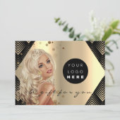 Logo Cadeaubon Black Gold Hair Wellness (Staand voorkant)