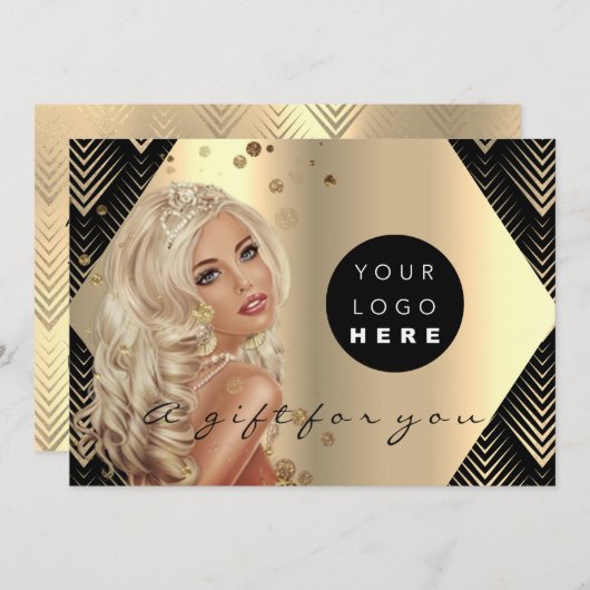 Logo Cadeaubon Black Gold Hair Wellness (Voorkant / Achterkant)