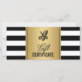 Logo cadeaubon goud Z&W strepen kapsalon (Voorkant)