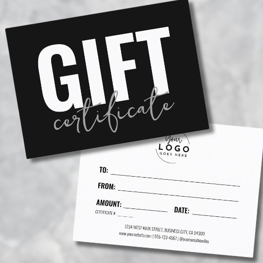 Logo Cadeaubon Modern Zakelijk Visitekaartje