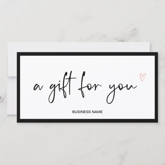 Logo cadeaucertificaat voor zwart en wit (Voorkant)