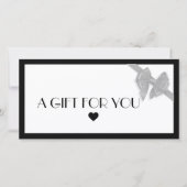 Logo cadeaucertificaat voor zwart-wit hart (Voorkant)