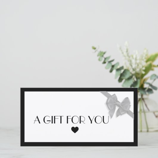 Logo cadeaucertificaat voor zwart-wit hart