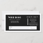 Logo cadeaucertificaat voor zwart-wit hart (Achterkant)