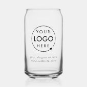 Logo Can Glass | Bedrijfsgeschenk Drinkbeker Blikvorm Glas (Voorkant)