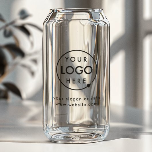 Logo Can Glass | Bedrijfsgeschenk Drinkbeker Blikvorm Glas