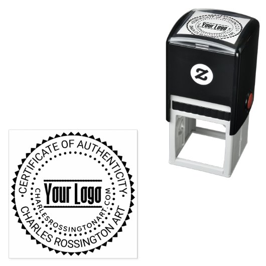 Logo “Certificaat van Echtheid” #7 Naam URL Zelfinktende Stempel (In situ)