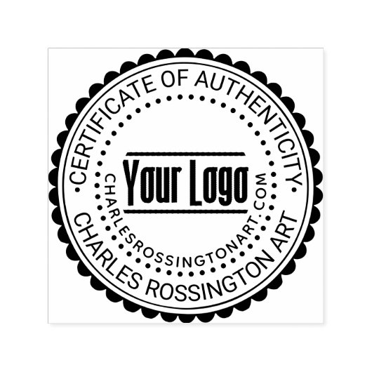 Logo “Certificaat van Echtheid” #7B Naam URL Zelfinktende Stempel (Design)