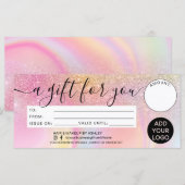 Logo certificaat voor marmer van regenbooglitter (Voorkant / Achterkant)