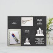 Logo Chalkboard 5 Foto Promo Tri Fold Brochure (Staand voorkant)