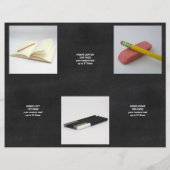 Logo Chalkboard 5 Foto Promo Tri Fold Brochure (Achterkant)