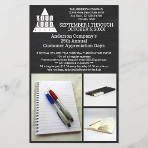 Logo Chalkboard Chic Modern 3 Foto Adverteren Flyer