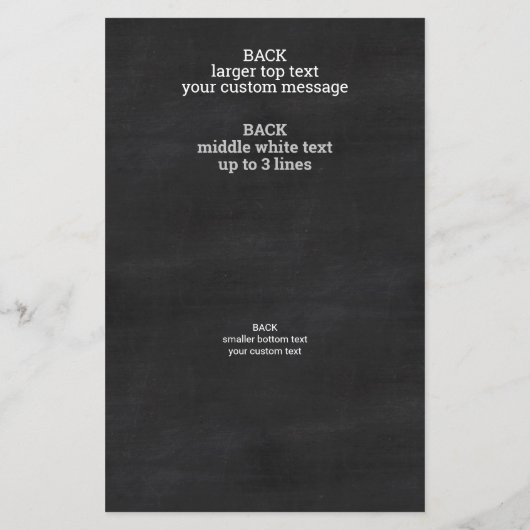 Logo Chalkboard Chic Modern 3 Foto Adverteren Flyer (Achterkant)